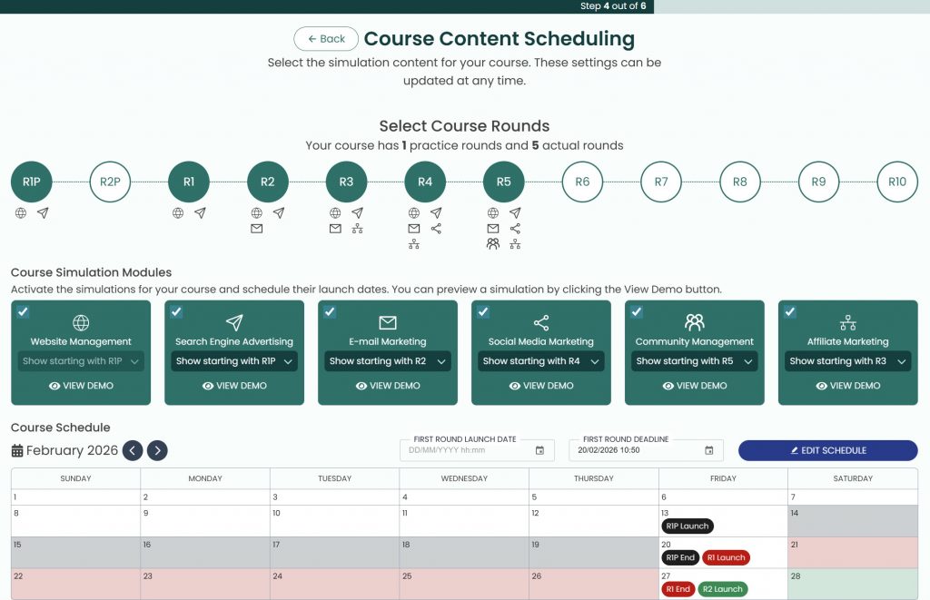 Outil intégré d'aide à la création d'un cours spécifique à vos besoins.